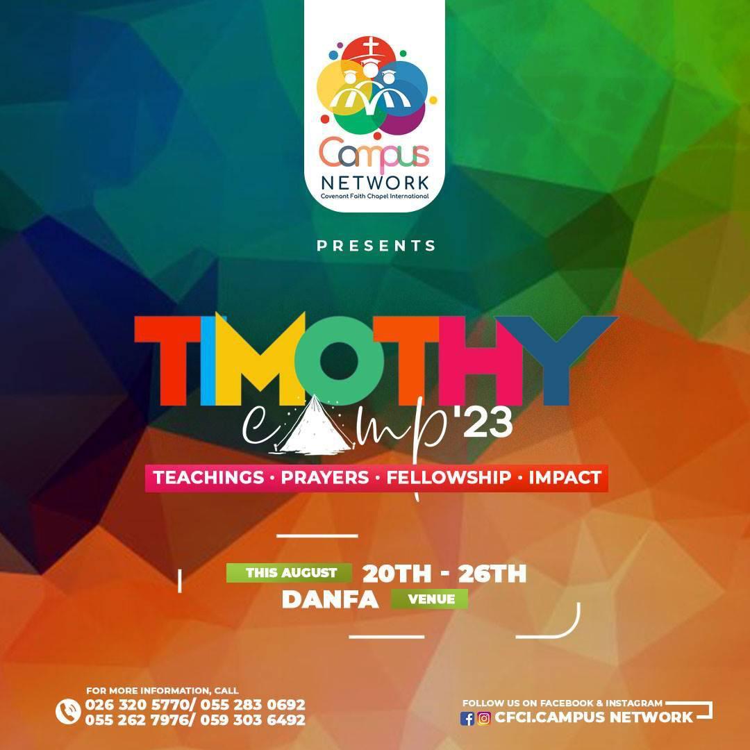 CFCICampus's tweet photo. Timothy Camp is here again😃 and we can't wait for this year's experience any longer🤸🏻‍♂️🏂

Step into an immersive experience of teachings📝 and interactive sessions👫 at this youth camp! Discover hidden talents🔮, unlock your potential🗝️, and leave inspired.💡

#TC'23  #fellowship https://t.co/4hufZf5hJy