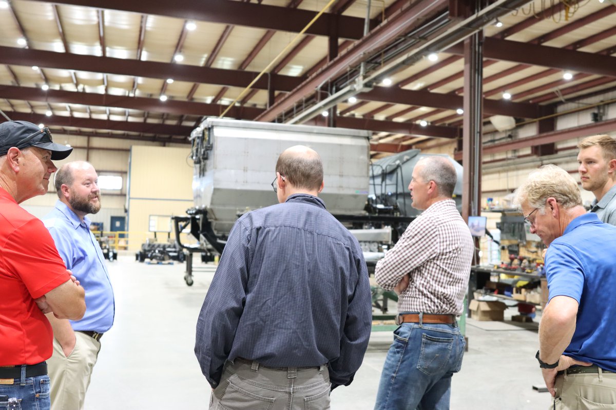 7-10-23 Secretary of Agriculture, Mike Naig visited <a href="/MontagMfg/">Montag Mfg</a> Emmetsburg Iowa plant facility.
Some great conversations were had regarding various ways/opportunities for farmers to improve soil structure and environmental impact while increasing profitable in farming operations.