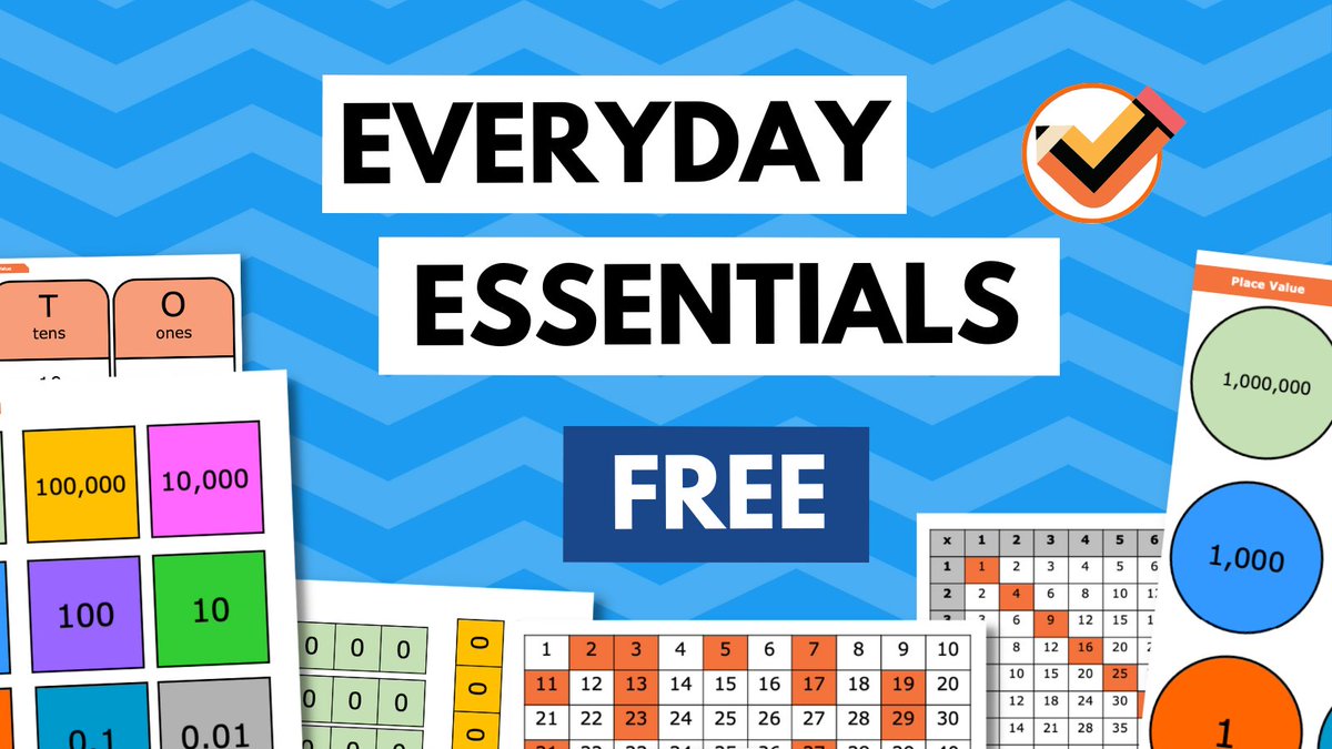 💙Everyday Essentials💙 from 🟠 Primary Maths Hub 🟠 contains 100's of free maths resources to support every primary school and teacher! No sign up, no cost! Just free! Tag a teacher friend so no-one misses out! 🧡 primarymathshub.com/everyday-essen… #maths #resources #free #teacher