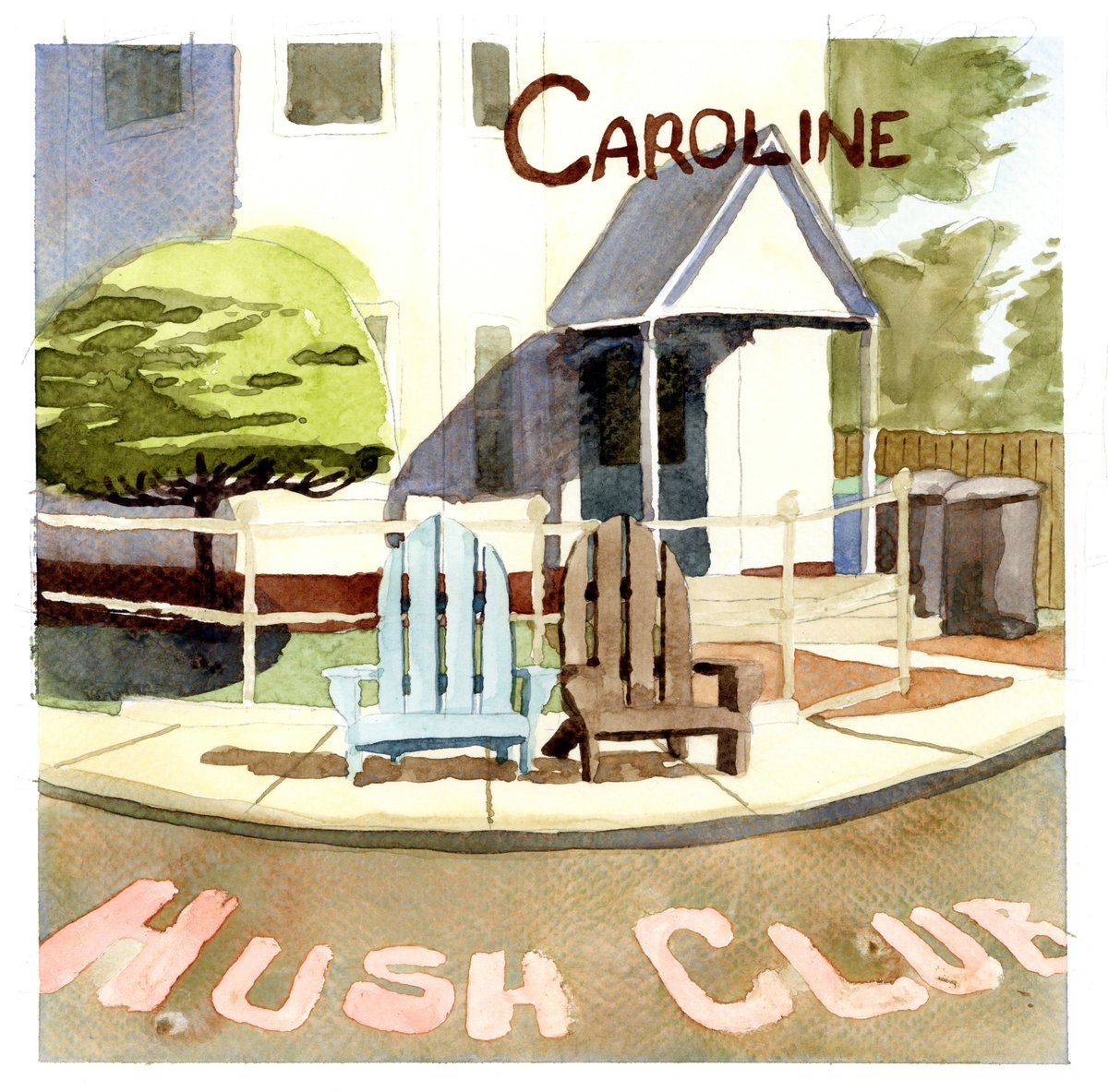 hushclubband's tweet photo. As usual, hats off to @LizzieRutberg for the beautiful visual art. And if you’re in the Boston area, see you at @niceafest tomorrow! We’re on at 10:15 PM at the Rockwell in Somerville, and we’ll definitely be playing “Caroline.” https://t.co/XGor6JkzT9