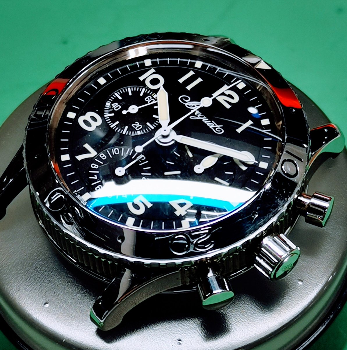 swisstimeworks's tweet image. #breguet
#transatlantic
#TypeXX
#オーバーホール
＃時計修理
一部ガンギ車の潤滑油切れでした。
いつもながらいいムーブメントでした。😊