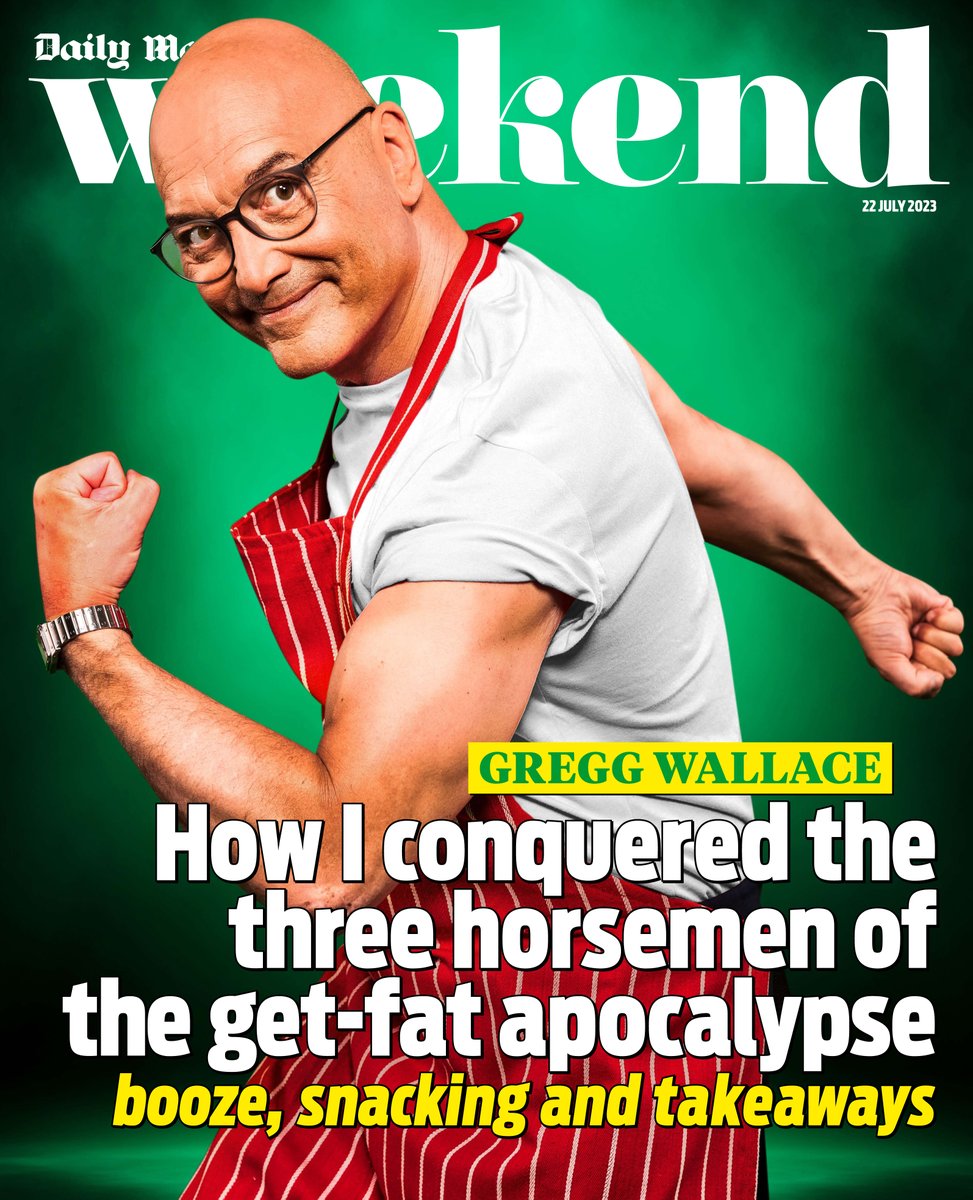 Weekend Magazine (@weekendmagazine) on Twitter photo ‘I want to go into my 60s looking like an Olympic runner.’ #MasterChef 's Gregg Wallace on how he got fit and lost 4st, in tomorrow’s Weekend: mailplus.co.uk/edition/weeken…
<a href="/GreggAWallace/">Gregg Wallace</a> ‘I want to go into my 60s looking like an Olympic runner.’ #MasterChef 's Gregg Wallace on how he got fit and lost 4st, in tomorrow’s Weekend: mailplus.co.uk/edition/weeken…
<a href="/GreggAWallace/">Gregg Wallace</a>