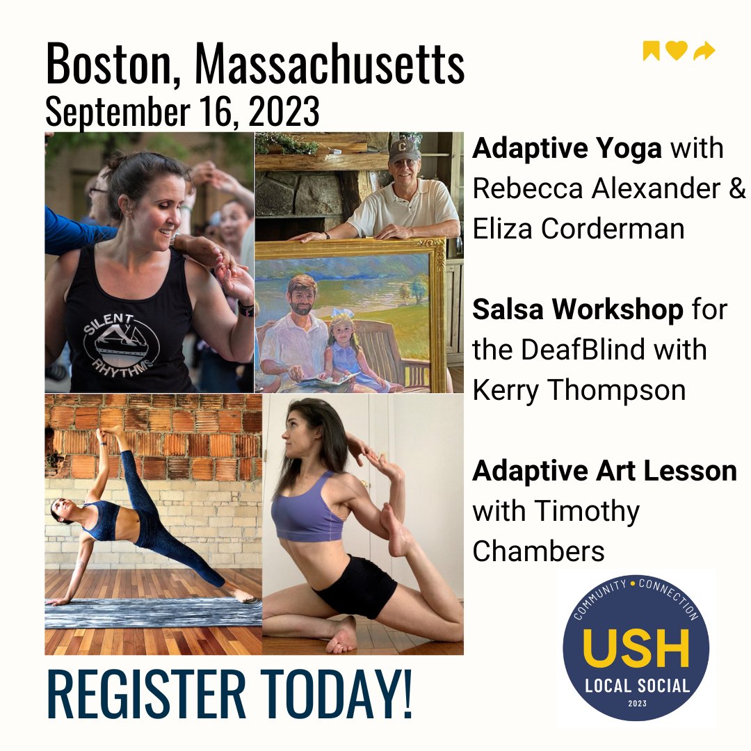 Our USH Local Social in Boston has been rescheduled for Saturday, September 16th, opening up this gathering to more people in the community in honor of #UsherSyndromeAwarenessDay Register by August 15 and save! usher-syndrome.org/ushlocalsocial…