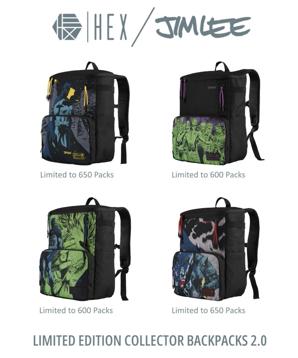 JimLee's tweet photo. Signing TODAY Friday, 21st at #SDCC at 2:30-4:30pm with @JohnDolmayan at the @TorpedoComicsLV booth #1000.  Selling these custom designed backpacks from @hex_brand —designed by @johndolmayan and myself! See ya then! https://t.co/27wLeZ3ZS8
