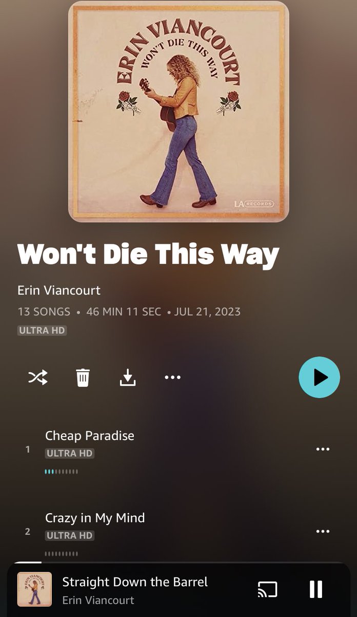 It’s here y’all! Been looking forward to this one from the moment I saw <a href="/peachpiemusic/">Erin Viancourt</a> open for <a href="/CodyJinksMusic/">Cody Jinks</a> a couple years back. She’s the real deal, give her a listen! 

#MusicWorthSharing