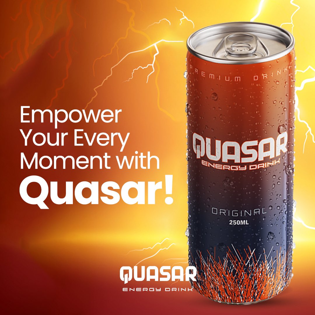 Empower Your Every Moment with Quasar! 🏆

Quasar energy drink is designed to strengthen every moment in your life.

#Quasar #QuasarEnergy #Energy #EnergyDrinks #Vitamin #VitaminDrink #Hygiene #LiterDrink #MoreQuasars #StrongFlavor #Drink #unleashyourenergy
#healthyenergy #Asia