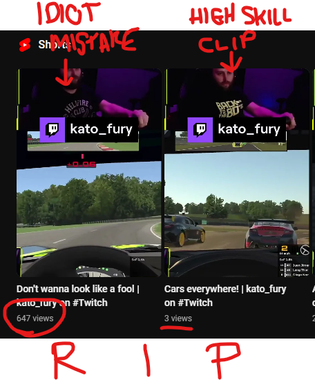 Kato_Fury's tweet photo. #rip #iracing #idiot 

Cl.owned. https://t.co/tj0rYcsxLc