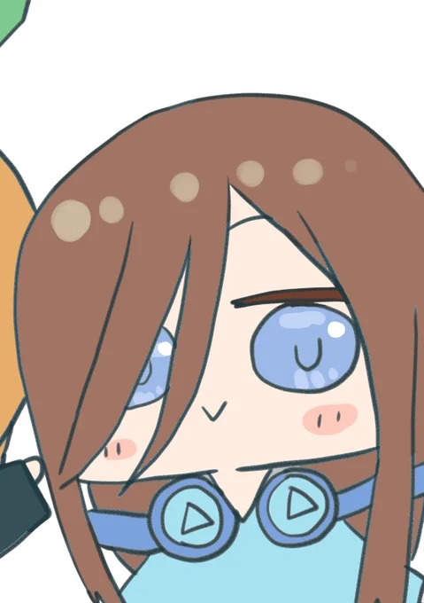 五つ子達と言えば丸めの目のイメージあるけど、デフォルメ三玖は描いててなんか四角い目がしっくりくる  でも姉妹全員で描く時は統一したくなる
