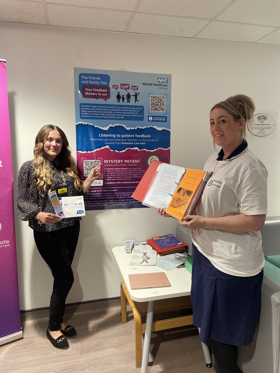 Got our Pt experience poster on the Wall 😍 The <a href="/CCRT_ICURehab/">CCRT&ICURehab_WalsallHCare</a> have been working with <a href="/WHTPatientExpe1/">WHT_PatientExperience</a> <a href="/G12PRY/">Garry Perry</a> for the past few months.  Collating Pts &amp; Relatives feedback to enhance practice within ICU &amp; our Follow up service.  Team work 💙 #ICURehabDay23 <a href="/WalsallHcareNHS/">Walsall Healthcare</a>
