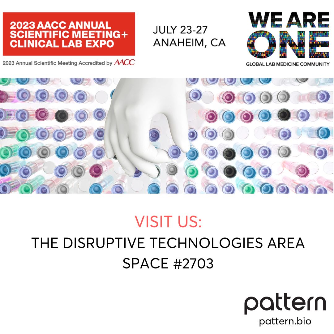 Patternbio's tweet photo. Just a few days away! Join us in Anaheim next week for #2023AACC, where we will be showcasing our single-cell microbiology technology in the Disruptive Technologies area, space #2703. https://t.co/ThdwwRSVBf