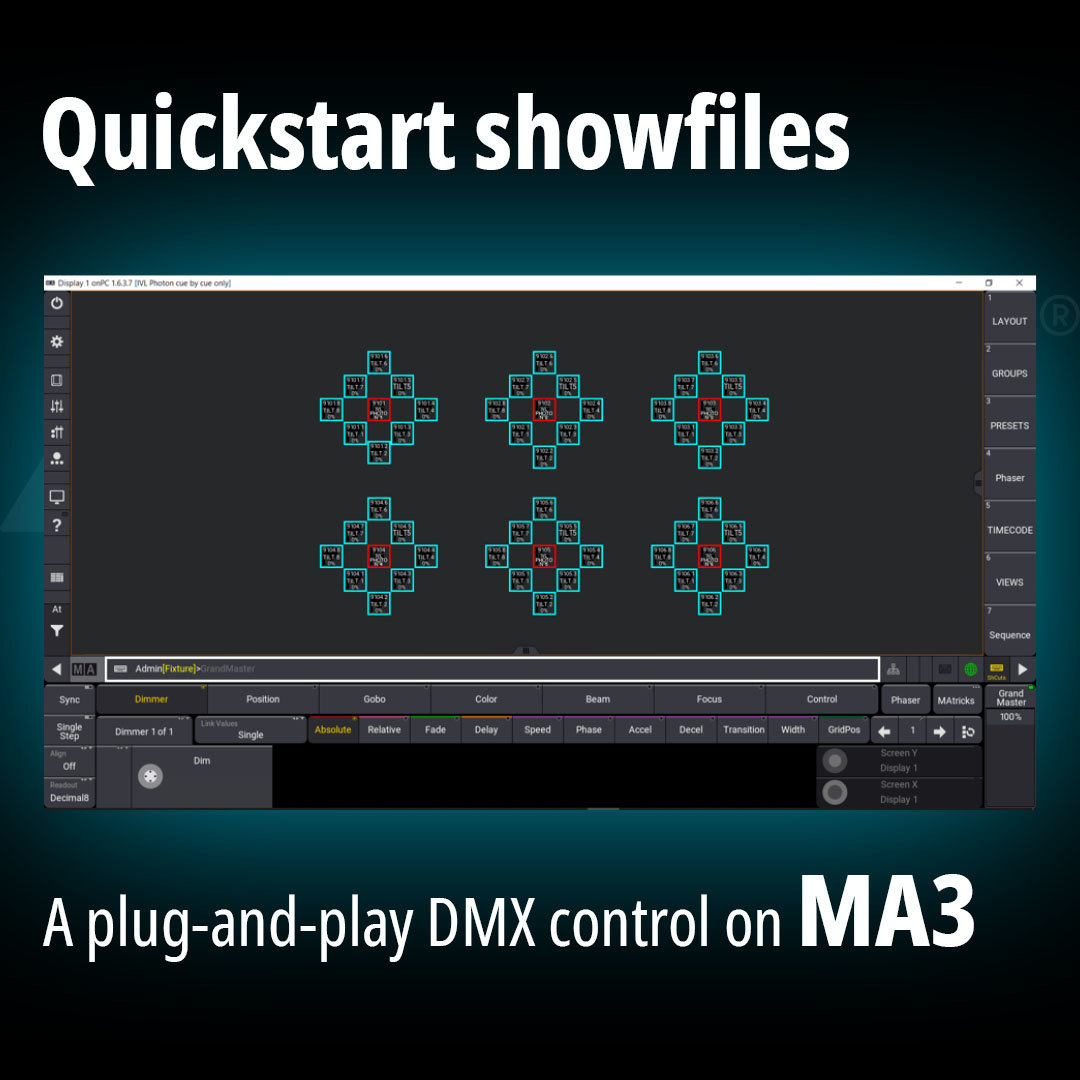 MinuitUneFr's tweet photo. The IVL Photon's QuickStart Showfiles will allow you to save valuable time when working with and programming the fixtures, providing you with a plug-and-play solution.
Download from our website, IVL support page (...)

MA2 / MA3 / AVOLITES / CHAMSYS https://t.co/Sn8uzgOnwo