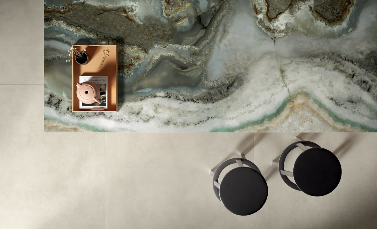 Across a wide spectrum of blue and green hues, colors reminiscent of #MarineLife can add an energizing, yet soothing element to any space. #TileTrends #CeramicsOfItaly