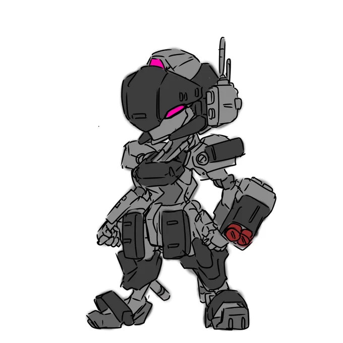 『特務隊仕様』 自分でオリメカ描いて、そのオリメカのカスタム機描くのは最高に楽しい…(*'﹃`*)
