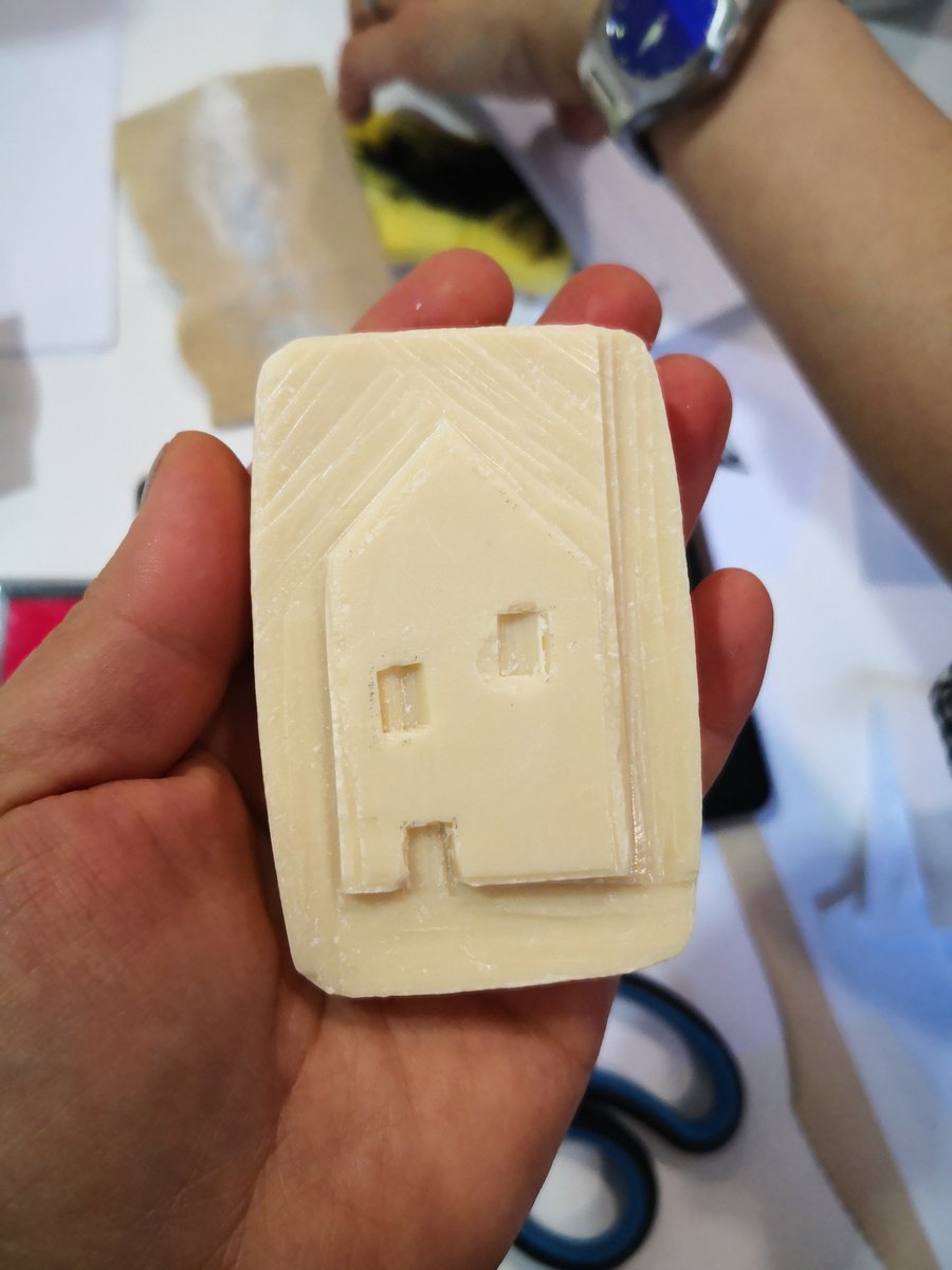 NJMIdeas's tweet photo. Joyous to see today our #MIY room spilling with creativity and brilliance!  Precious soap carved stamps beautifully crafted and inspired by #NJMIngenuity exhibition. Thank you @sumikoeadon💥
#MIYideas
#NJMIngenuity
#Museums 
#LetsCreate https://t.co/6pEHUjadZH