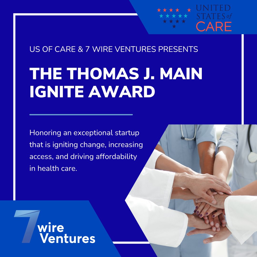 Nominations for the 2023 Thomas J. Main Ignite Award are now open for start-ups driving equitable healthcare access, affordability, and dependability. Applications are due Sept. 1, and winners are revealed at @HLTHEVENT. Learn more & apply here: bit.ly/3rB7gZQ