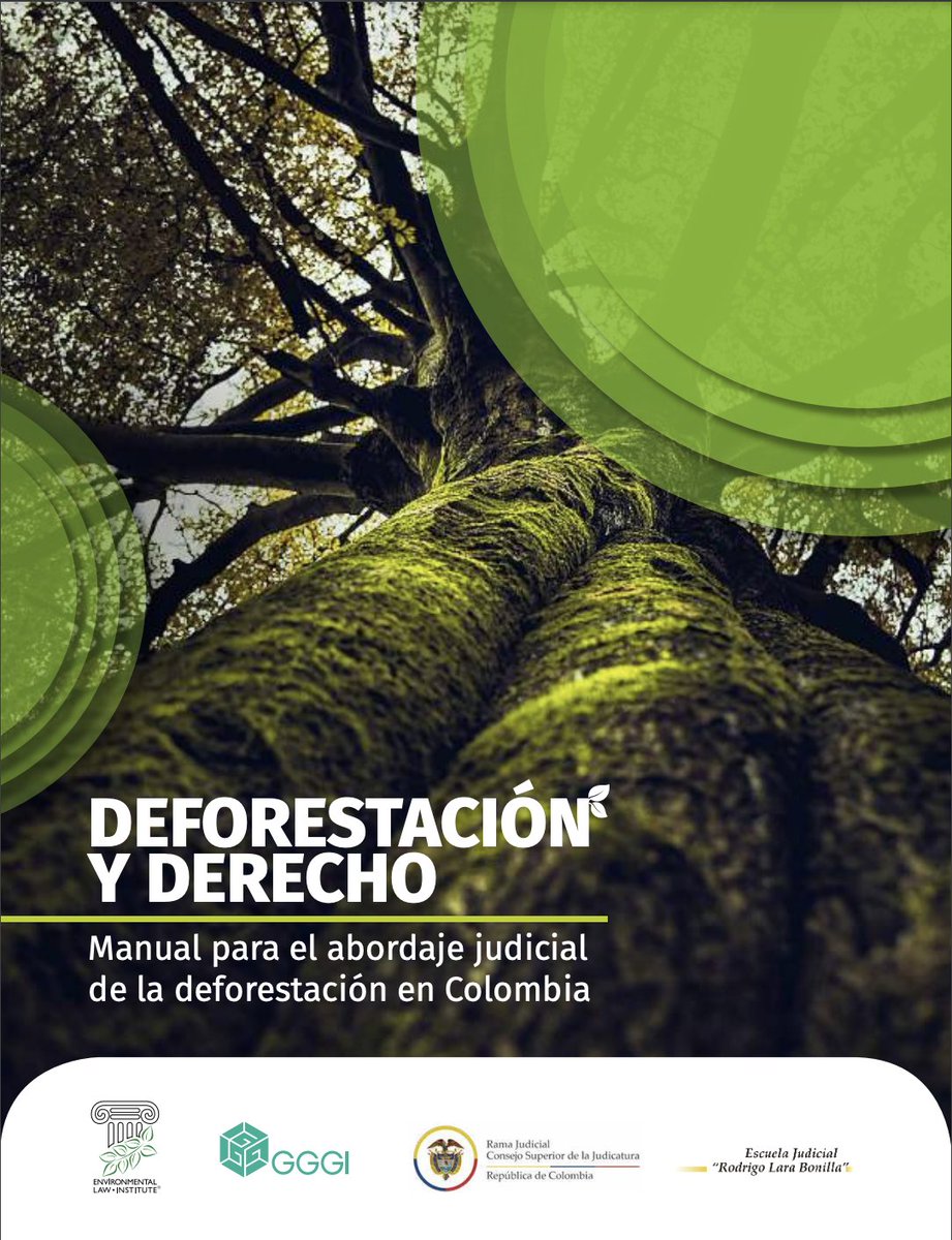 #LecturaRecomendada 📗 Deforestación y derecho. Manual para el abordaje judicial de la deforestación en Colombia🇨🇴🪵🌳

Fuente: @ELIORG @GGGICol @judicaturacsj @Ejrlbnet
⬇️ Libre acceso ⬇️
gggi.org/wp-content/upl…