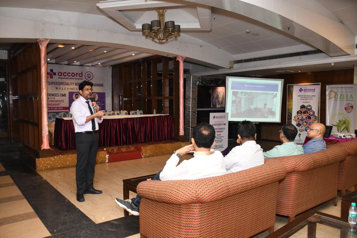 dr_rohit_gupta's tweet image. A Glimpse of Wonderful Interaction with Eminent Physiotherapists of Faridabad:
A Discussion on Stroke Management Update

#discussion #StrokeManagement #physiotherapists #neurologist #neurology #Accord #accordsuperspecialityhospital #drrohitgupta