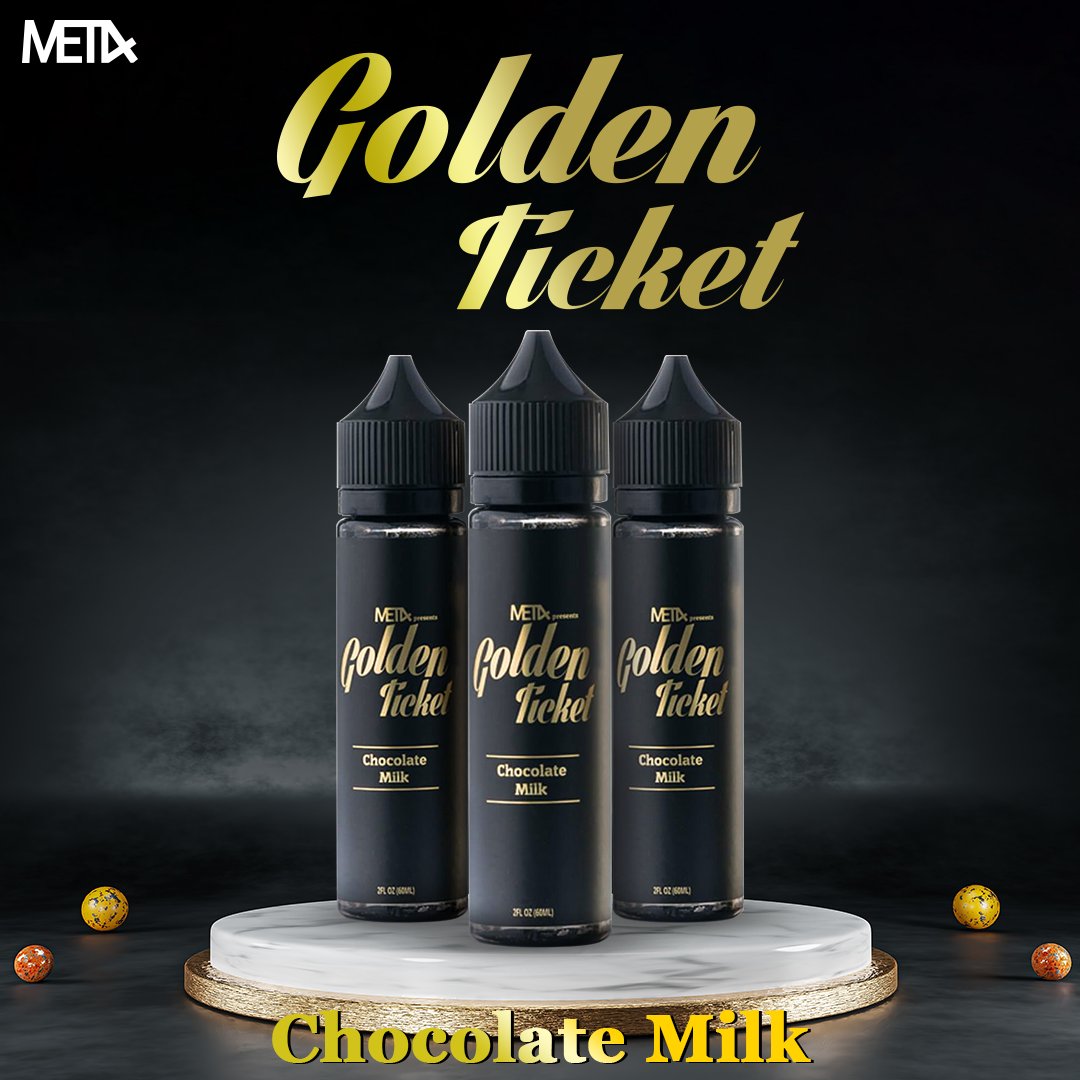 The Golden Ticket By Met4 Vapor E-Liquid has rich, creamy chocolate milk, as accurate as they come. 

Grab yours now 😍 buff.ly/43qKZvY

#GoldenTicket #Met4Vapor #Eliquid #vapecommunity #vapeusa #cheapvapedeals
