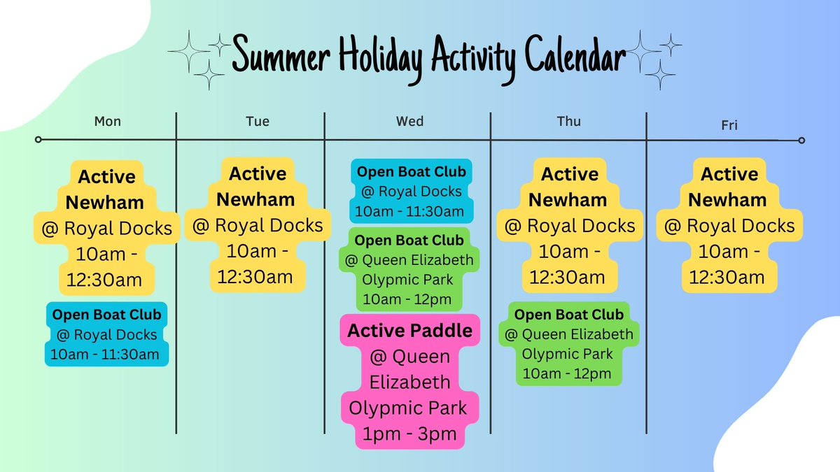 And school is out! We have loads of activities going on over the summer for young people to get involved in & try a new sport! Some require signups before & the calendar may change a little so please be sure to book in ahead of time to keep up to date. #holidayactivities