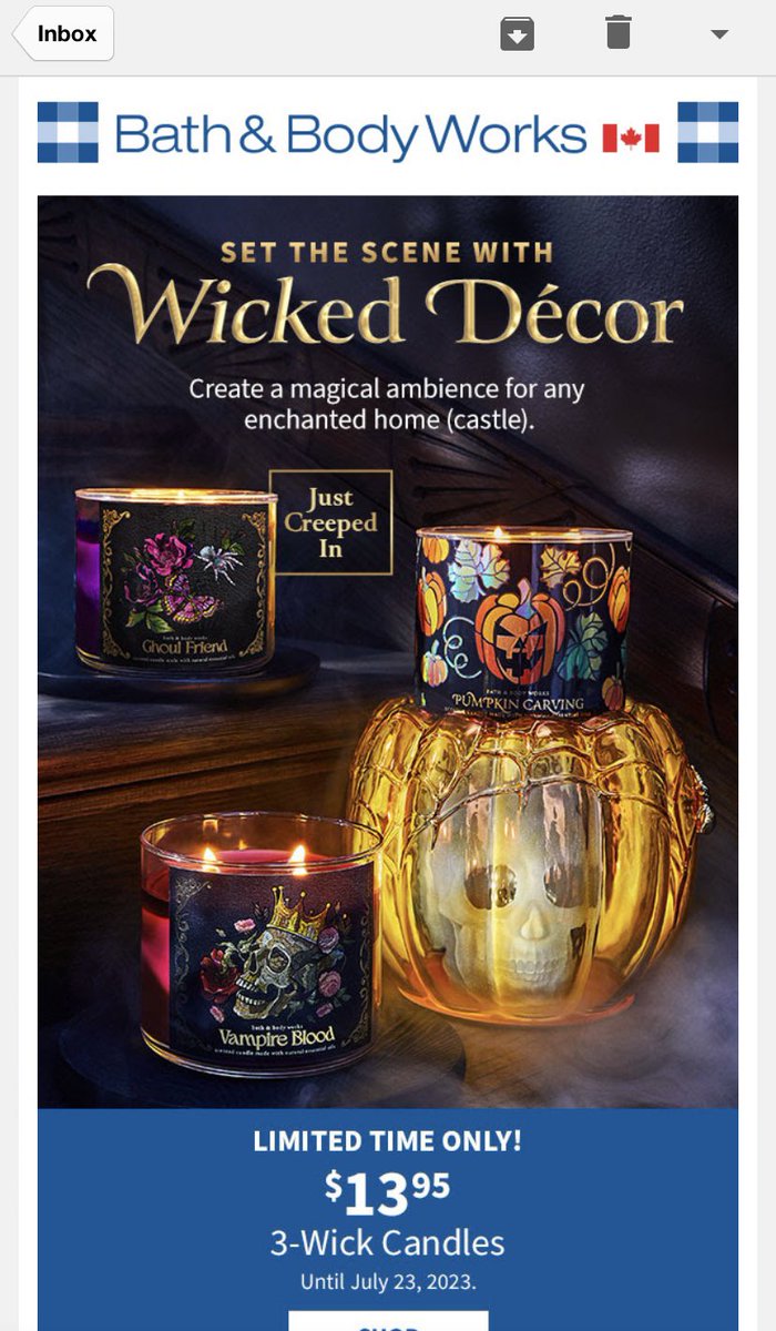 Please @bathbodyworks 

Just let me enjoy summer first!!
It took so long to get here.

I’ll talk to you about Halloween in …
*checks watch* 
October https://t.co/0AmaflqOCW