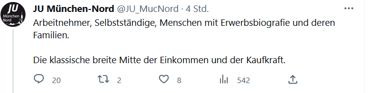 Walnusskipferl's tweet photo. @deprecatedCode Die Reaktionären "Junge Union" von der #AfDmitSubstanz (früher #CDU) haben alle Tafel-Kunden und Bürgergeld-Bezieher etc., das sind Millionen eben von ihren "#Normalmenschen" ausgenommen.
https://t.co/YG6iLDVkMW https://t.co/mW8UOx98sU
