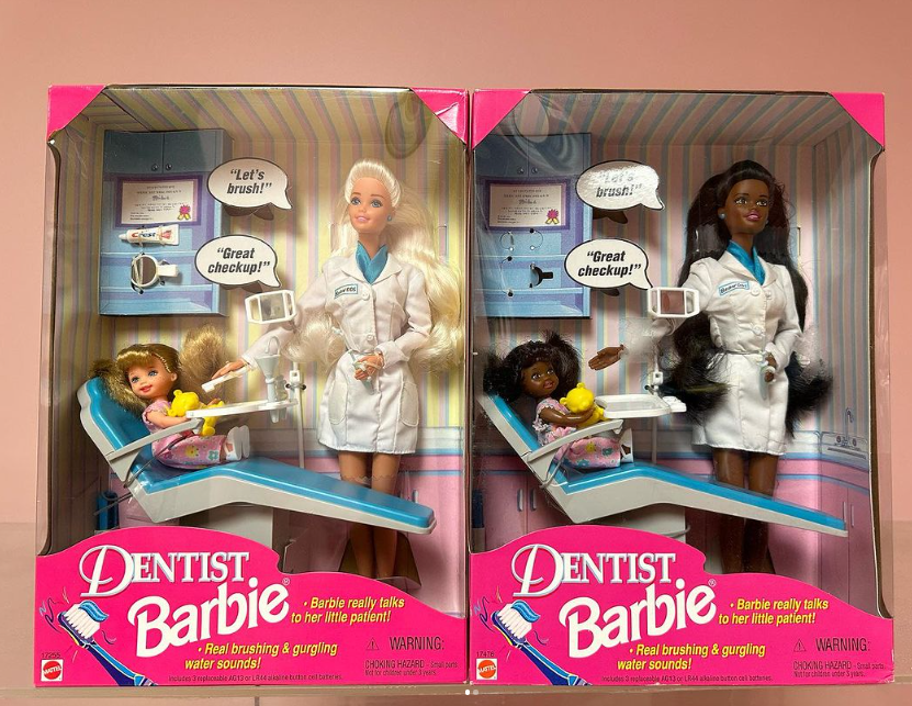 In her 1994 autobiography, Barbie inventor Ruth Handler wrote: 

“My whole philosophy of Barbie was that through the doll, the little girl could be anything she wanted to be.”

Dentist Barbie was released three years later in 1997.

#barbiedoll #barbiemovie #dentistbarbie