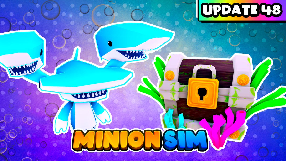 🐟 UPDATE 48 IS OUT FOR MINION SIMULATOR! 🐠

✨ NEW TITANIC MINION
🌟 NEW EXCLUSIVES
👿 NEW BOSS
🐾 6 NEW PETS
🌎 NEW ZONE
🧰 NEW CHEST
🥇 NEW RANK
🏆 NEW ACHIEVEMENTS
📌 NEW HIDDEN PIN

🦈 HYDRA SHARK?! #minionsim #roblox