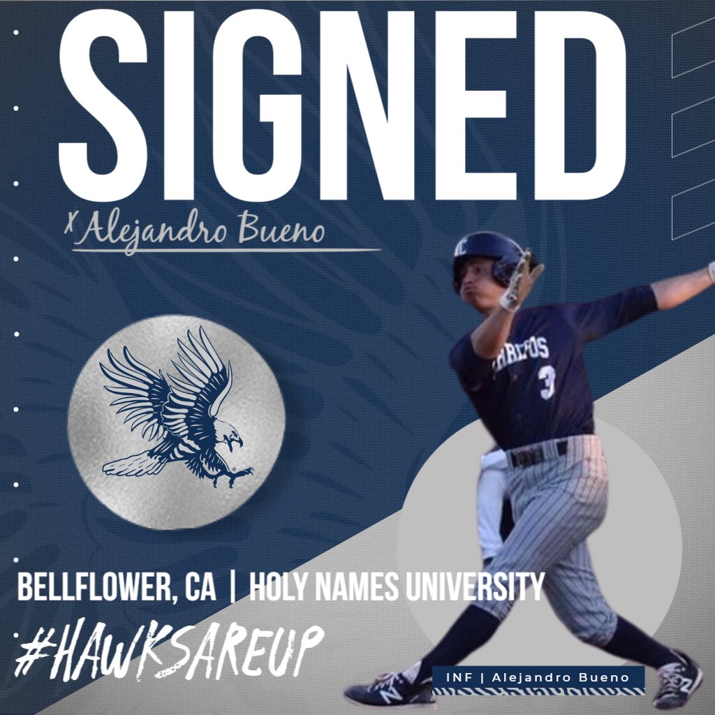BlueHawkBSB's tweet photo. 🚨Signing🚨 

Alejandro Bueno, a transfer from NCAA D2 Holy Names, is the newest addition to the Blue Hawk family!

#HawksAreUp x #BlueHawkBSB https://t.co/VtE4d6sug2