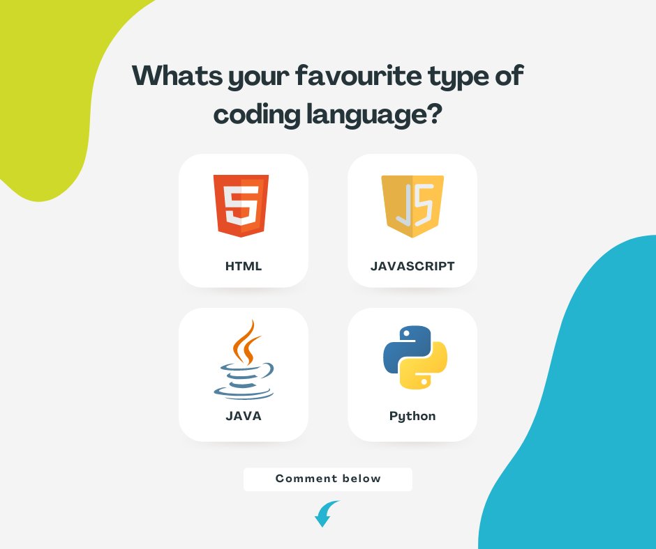 CodepakSolution's tweet image. Calling all coding enthusiasts! We're curious about your favorite type of coding language! Cast your vote, and let's see which one wins! 🏆 Comment your favorite coding language below #CodingPoll #CodeLove #ProgrammingLanguages #VoteNow #HTML #JAVASCRIPT #Python #JAVA