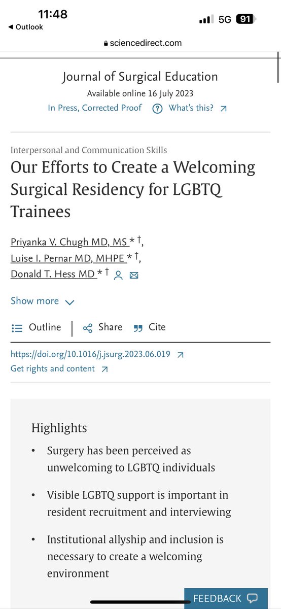 Our paper is published! @BMCSurgery is an incredible and safe space for LGBTQ trainees and we wanted to share how we did it! Thank you @APDSurgery and @JSurgEduc for this opportunity! 🏳️‍🌈 🏳️‍⚧️ Read it here: sciencedirect.com/science/articl… @TsengJennifer @OutSurgeons @BUMedicine @The_BMC