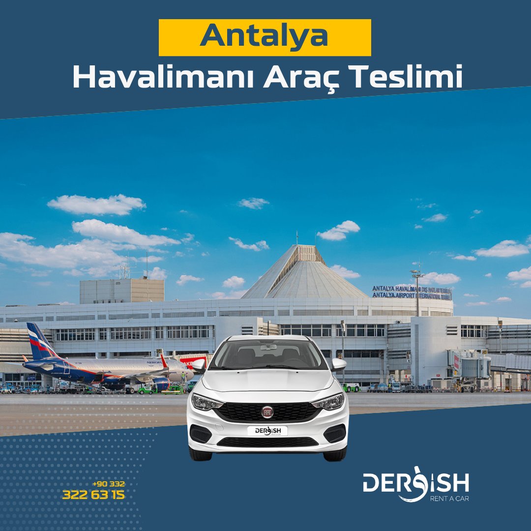Antalya Havalimanı Araç Teslimi
@dervishrentacar 

* +Drop ücreti alınacaktır. 

#antalyahavalimanı #antalyaairport