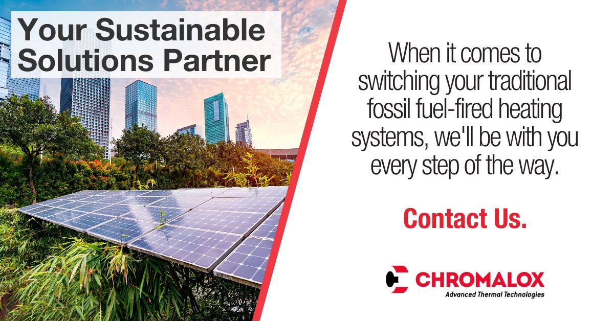 When you are identifying opportunities to improve your sustainability and energy efficiency, we have the know-how, support, and products you need to achieve your outcomes. 

Reach out to us today: solutions.chromalox.com/decarbonizatio… 
#Decarbonization #EnergyEfficiency #Sustainability