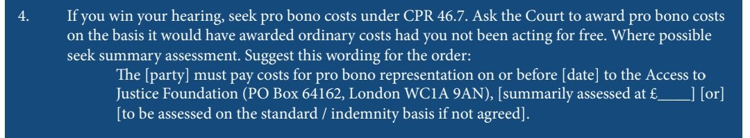 Embarrassingly this is my first time going for a #probonocostorder but it worked! The wording below on  the @Access2JusticeF website was great. Client couldn't get #legalaid despite being on UC. Had an amazing defence too. Another example that #thelawisbroken. #lctoday