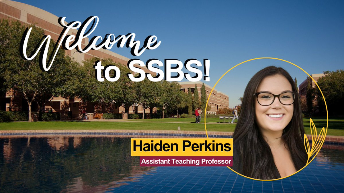 asu_ssbs's tweet photo. We are excited to welcome @HaidenPerkins to SSBS this Fall 2023 as an Assistant Teaching Professor! With a Ph.D. from @michiganstateu, Dr. Perkins' research focuses on #resilience in childhood adversity and #ecologicalsupports after experiences of #trauma. Welcome, Dr. Perkins! https://t.co/LDhSX4CKWD