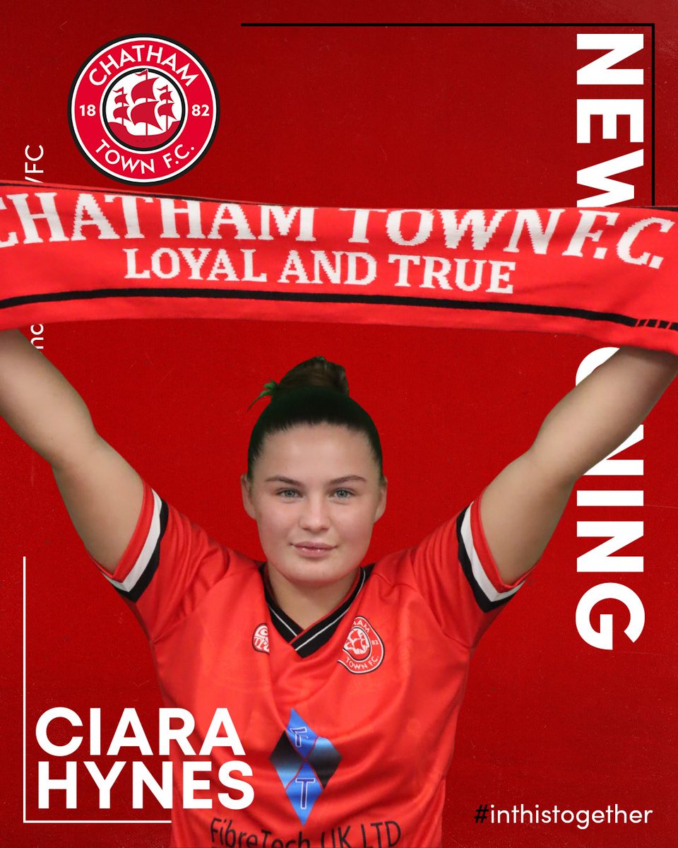 ChathamTownWFC's tweet photo. Defensive options added to with the signing of former @OfficialBHAFC left sided defender Ciara Hynes 🤝 

🔴⚪⚫ | #UpTheChats | #InThisTogether https://t.co/LHBKFb2bli