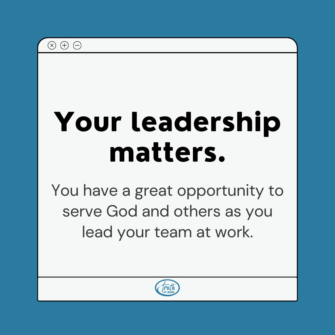 At #TruthAtWork, we know that healthy organizations start with a healthy leader. That's why we focus on the personal, professional, &amp; spiritual needs of Christian business leaders. When your heart and priorities are in the right place, it impacts everything else in your business.