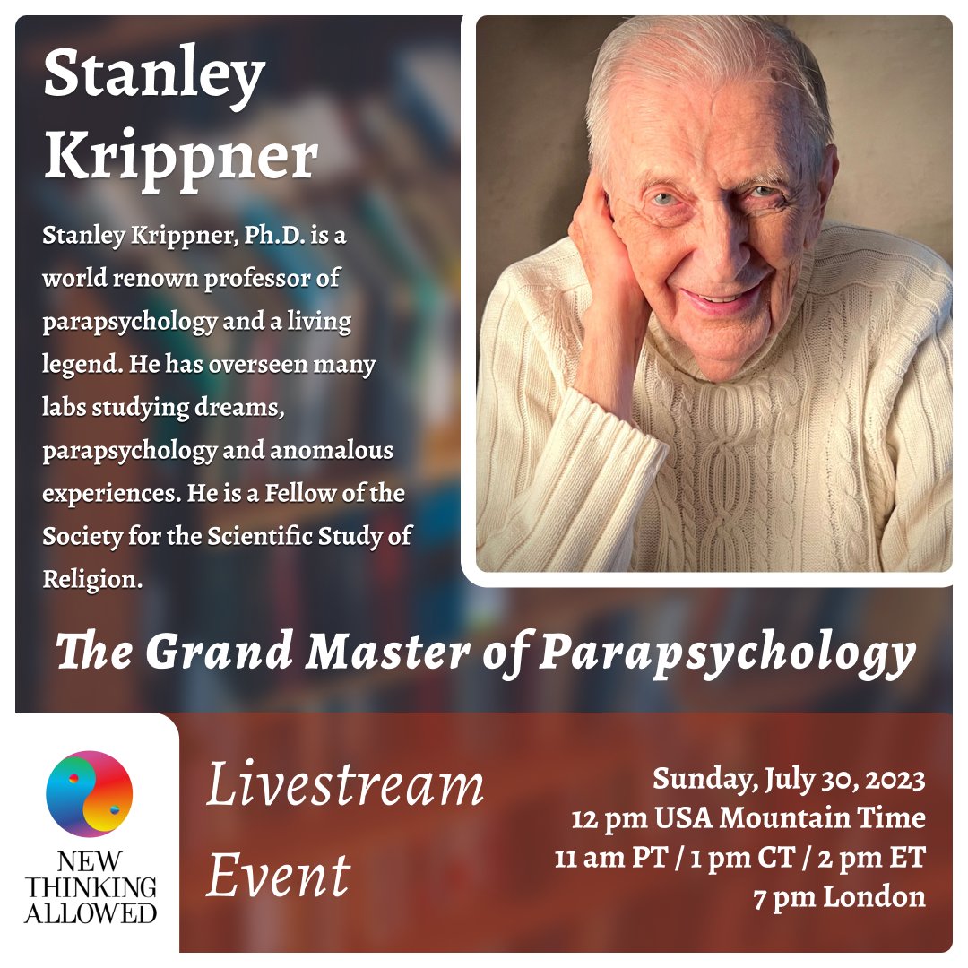 Live Stream, July 30, with Stanley Krippner - mailchi.mp/c3cdc36a62a0/l…