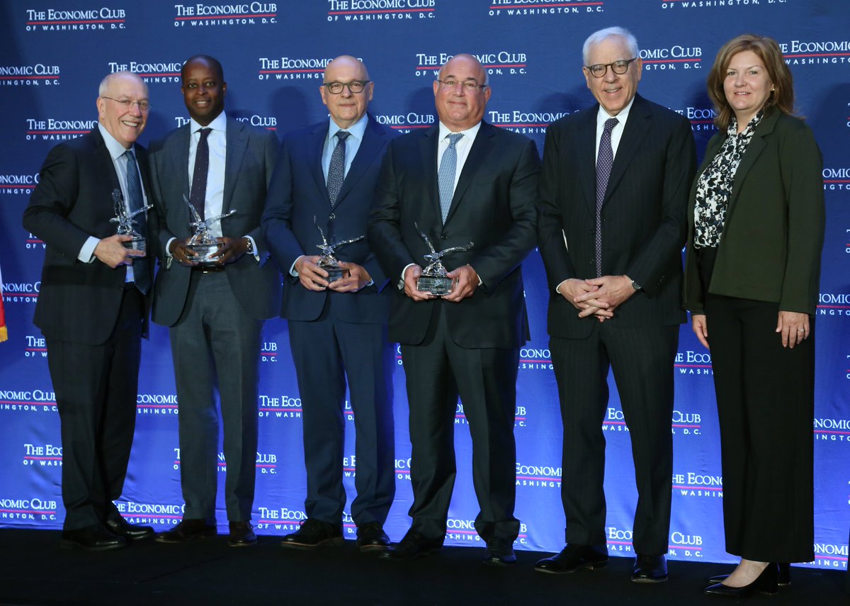 Greater Washington Partnership (@gw_partnership) on Twitter photo On Wednesday evening, the <a href="/TheEconomicClub/">The Economic Club</a> of Washington DC presented its Arne M. Sorenson Excellence in Leadership Award to four recipients. This award recognizes the outstanding achievement and dedication of leaders whose contributions to the Economic Club demonstrate the On Wednesday evening, the <a href="/TheEconomicClub/">The Economic Club</a> of Washington DC presented its Arne M. Sorenson Excellence in Leadership Award to four recipients. This award recognizes the outstanding achievement and dedication of leaders whose contributions to the Economic Club demonstrate the