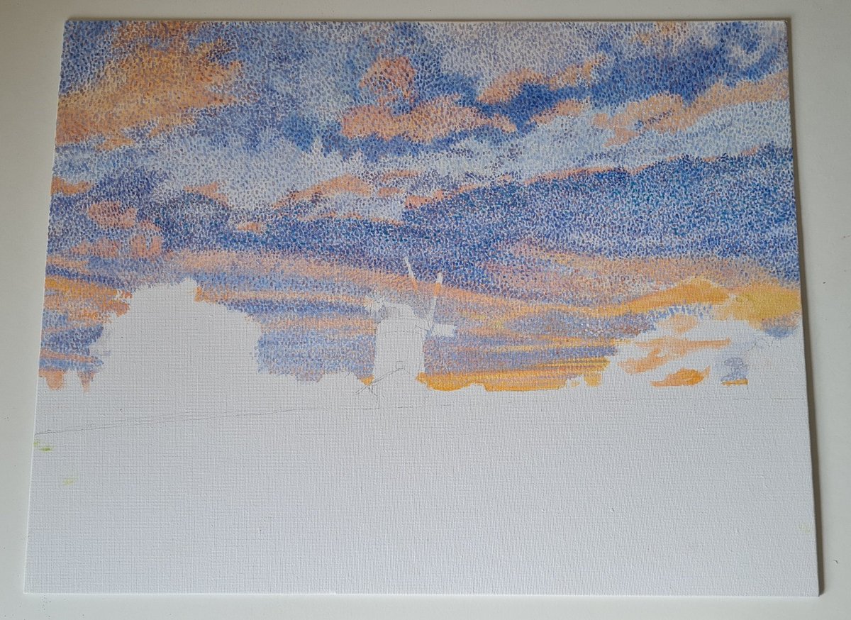 marklangleyart's tweet photo. Work in progress of the next skyscape emphasised Heage Windmill painting.
#heagewindmill #skyscape #skypainting #skypainters #Derbyshire #derbyshireartist https://t.co/EKhHosPwSw