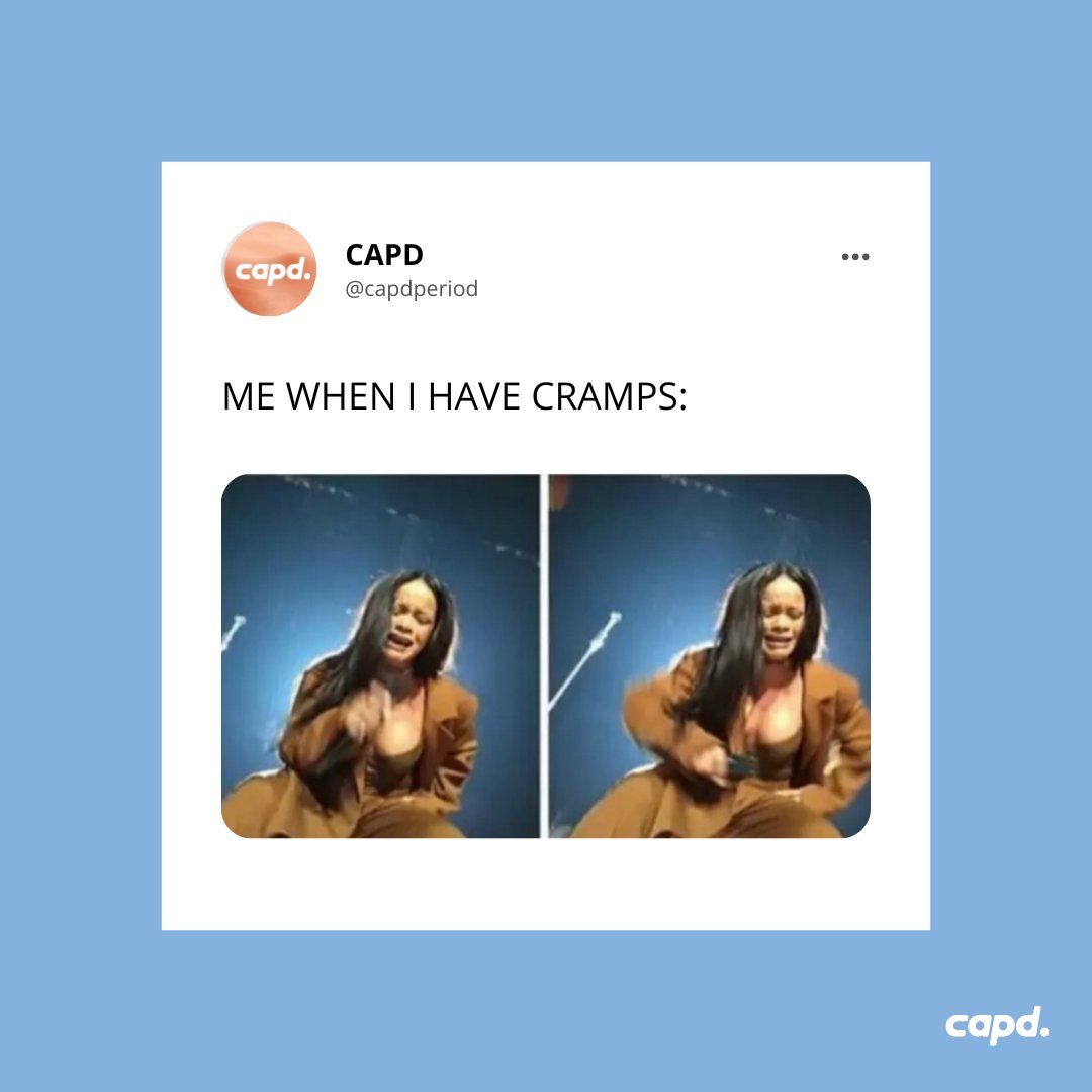 capdperiod's tweet photo. Like sis 😭....... 

#periods #menstruation #periodproblems #period #menstruationmatters #periodpositive #menstrualcycle #womenshealth #periodcramps #menstrualhealth #menstrualcup #women #periodsbelike #periodtalk  #explorepage #funny #meme https://t.co/ErD1Rpy97K