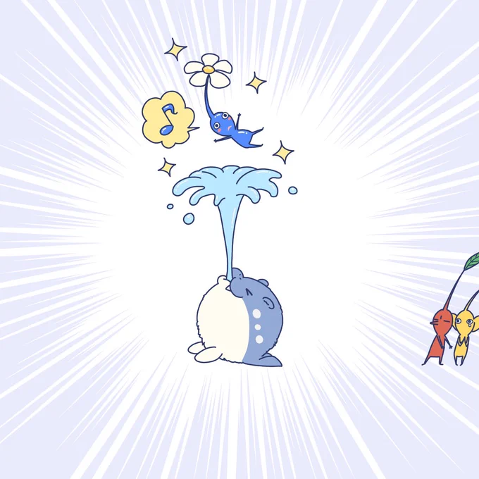 ピクミン4しばらくおあずけだから、僕の代わりにタマザラシに先にピクミンたちと遊ばせるー!