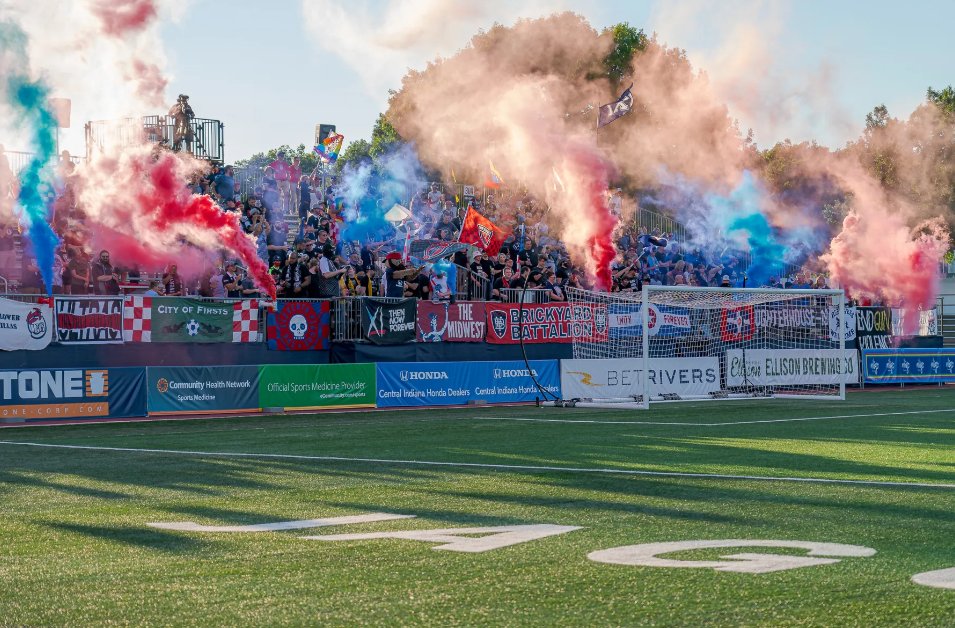 The next Indy Eleven game at #carrollstadium is this Saturday, July 22, @ 2 PM! Purchase your tickets at the link here: bit.ly/46Zc5w0 ⚽️⚽️🎫