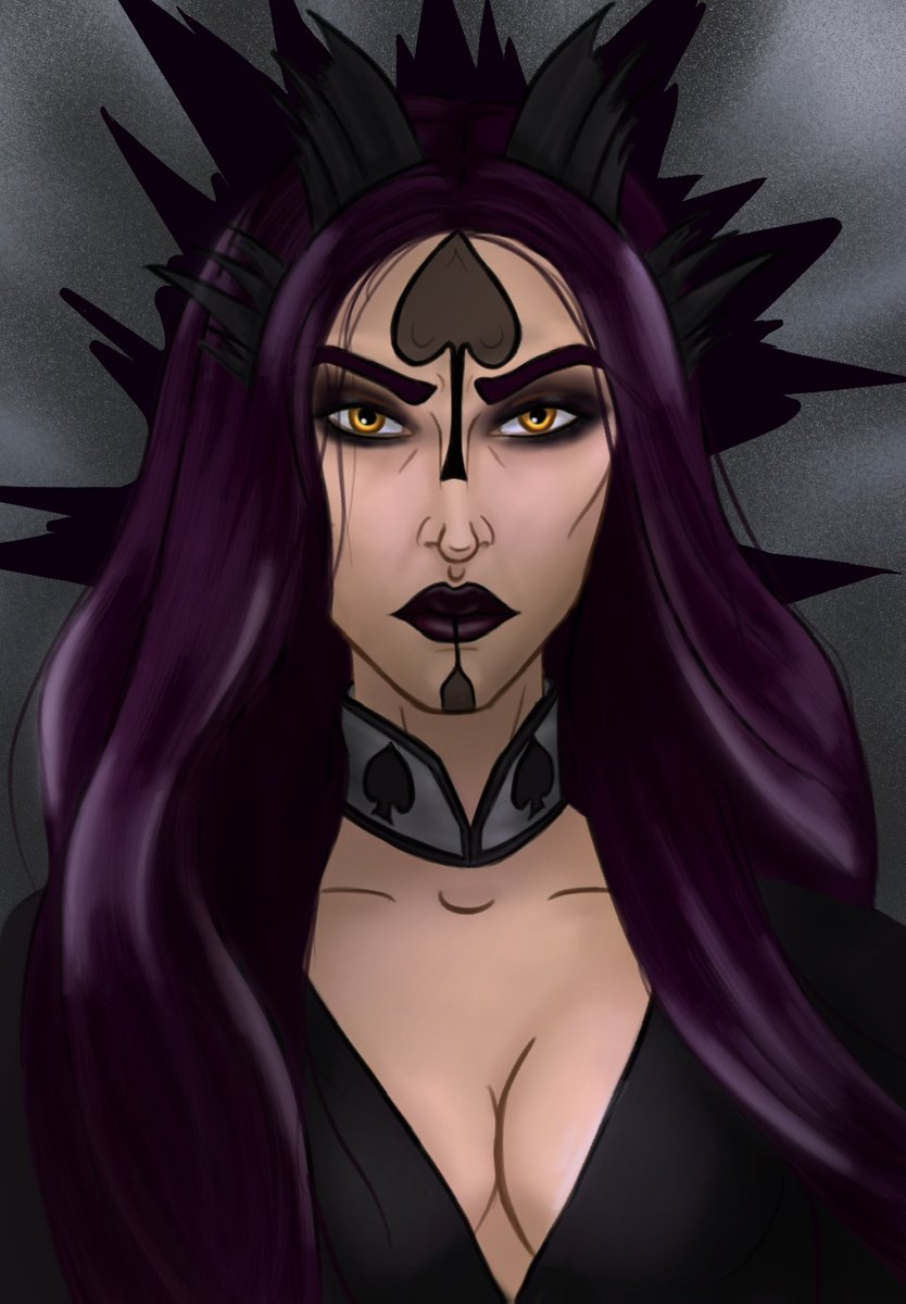 lavellan22's tweet image. ♠️ Queen of Spades ♠️ 

Honestly, she can step on me. 
#artistsontwitter #spades