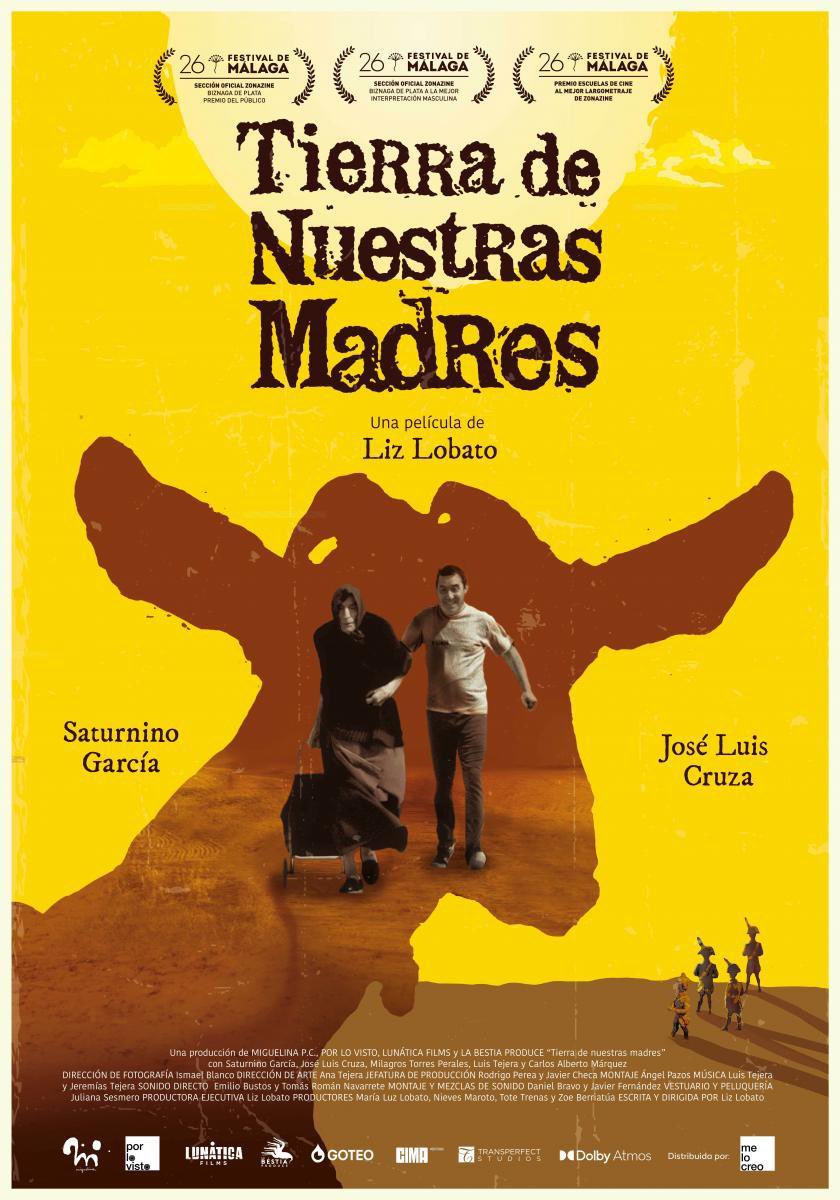 Ya está en cines #TierraDeNuestrasMadres, dirigida por Liz Lobato y protagonizada por el gran Saturnino García.
Película triunfadora en el 
@festivalmalaga y una de las sorpresas cinematográficas del año 
@melocreocine 
👵