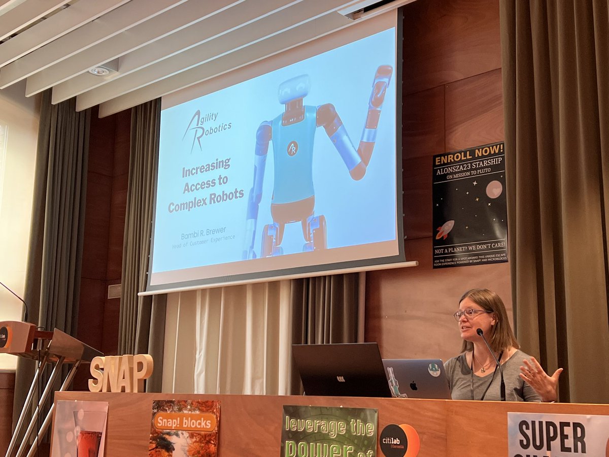 Jens Mönig (@moenig) on Twitter photo And now there‘s <a href="/robotbambi/">Bambi Brewer</a> delivering #SnapCon23‘s closing keynote about „Increasing Access to Complex Robots - Case Studies with <a href="/SnapCloud/">Snap! Cloud</a>“ at <a href="/agilityrobotics/">Agility Robotics</a> And now there‘s <a href="/robotbambi/">Bambi Brewer</a> delivering #SnapCon23‘s closing keynote about „Increasing Access to Complex Robots - Case Studies with <a href="/SnapCloud/">Snap! Cloud</a>“ at <a href="/agilityrobotics/">Agility Robotics</a>