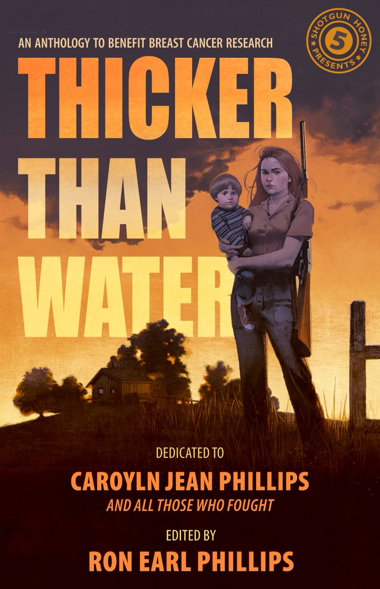 ShotgunHoney's tweet photo. In three weeks. A special 5th volume of Shotgun Honey Presents. THICKER THAN WATER is a special charity edition with stories from @FranceliaBelton @jtbutkowski @JamesDFHannah @KA_Harrington @Curtis9980 @mgnlcs @BamaWriter @CateMoyle Jonathan Newman @lorirobbins99 https://t.co/x6gQcNSzXh
