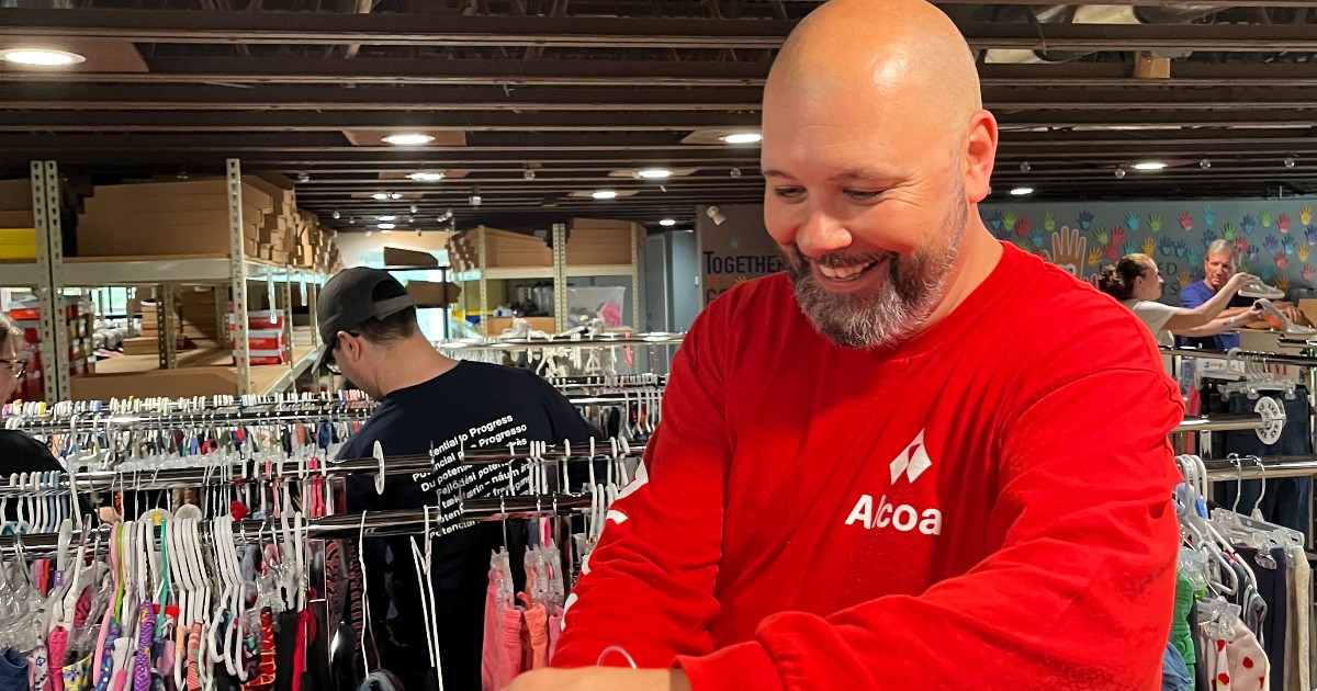 Alcoa volunteers packed 425 backpacks that will be distributed to local children in Pennsylvania, sorted clothes for an upcoming event, and sorted a food order for local charity Inspired Hearts and Hands. The organization also received a $3000 ACTION grant from <a href="/Alcoa/">Alcoa</a>.