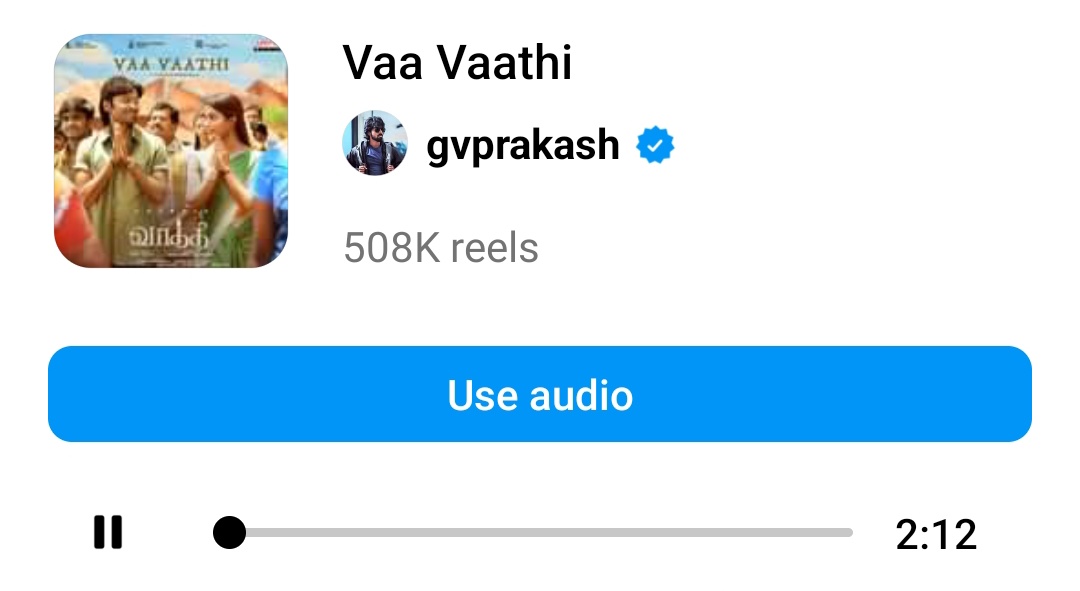 FabFlickz's tweet photo. Top 10 K'wood music with which Max reels are made in the #Instagram world.
#TheeThalapathy - 806k
#ArabicKuthu - 591k
#Surviva - 517k
#VaaVaathi - 508k
#NeeSingamDan - 484k
#MeghamKarukatha - 447k
#NaanNaan (Mahaan) - 441k
#LifeOfRam - 438k
#RolexTheme - 424k
#JDIntro - 373k https://t.co/Waz4t2GkFv