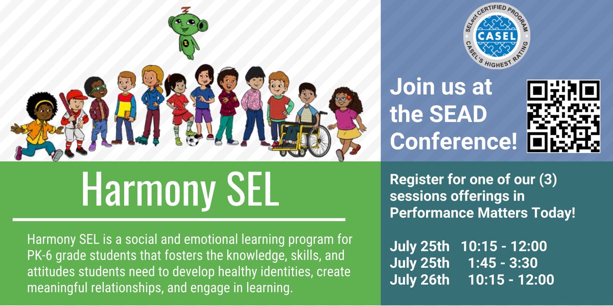 SAISD_SEAD (@saisd_sead) on Twitter photo Are you registered for a Harmony SEL session at the SEAD Conference? This CASEL SELect approach has explicit lessons, classroom meeting protocols, connection and community builders, and so much more!
bit.ly/SEAD2023
@PattiSalzmann <a href="/SAISD_CI/">SAISD Curriculum, Instruction, & Assessment</a> @saisd_avid
<a href="/SAISD_Counselor/">SAISD, School Counseling</a> Are you registered for a Harmony SEL session at the SEAD Conference? This CASEL SELect approach has explicit lessons, classroom meeting protocols, connection and community builders, and so much more!
bit.ly/SEAD2023
@PattiSalzmann <a href="/SAISD_CI/">SAISD Curriculum, Instruction, & Assessment</a> @saisd_avid
<a href="/SAISD_Counselor/">SAISD, School Counseling</a>