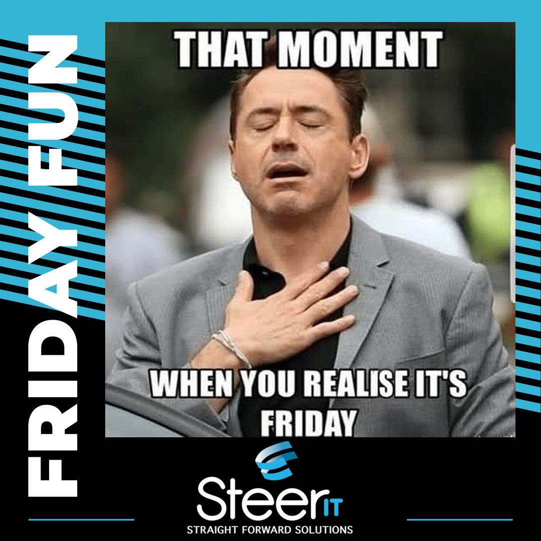 steerits's tweet image. At last, it's Friday! 🙌 Another week is over! Now, it's time for some relaxation and a bit of fun. 🎉
Wishing you a brilliant and happy weekend. 😊
#TGIF #WeekendVibes #steerIT #managedITservices